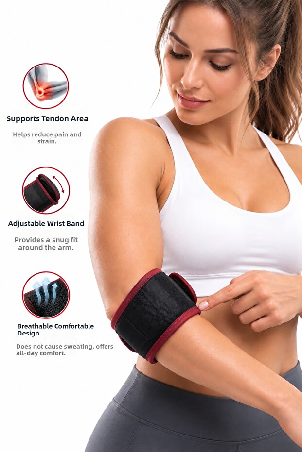 Unisize Standard Wristband Epicondylitis Bandage Supported Tennis Golfer's Elbow Band