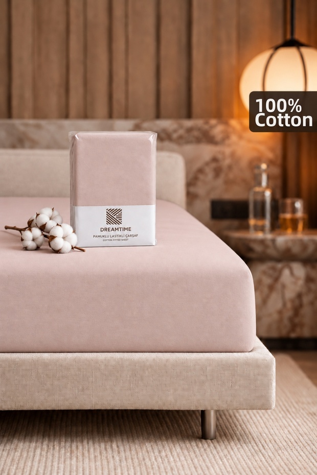 100% Cotton Combed Elastic Bed Sheet | Single - Double - King Size | Organic Jersey Fabric