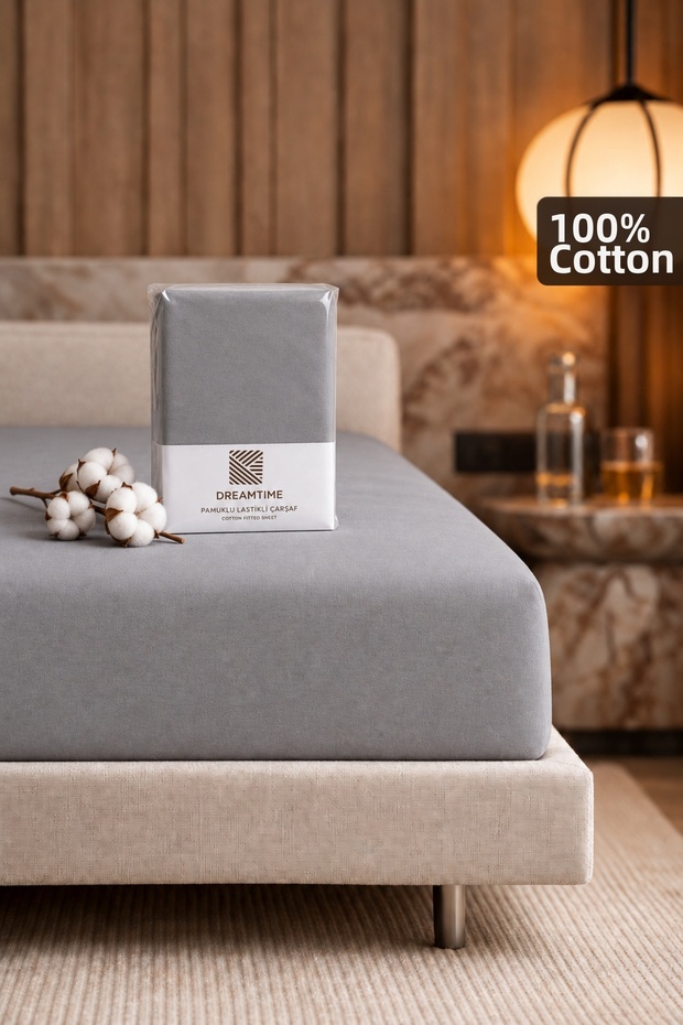 100% Cotton Combed Elastic Bed Sheet | Single - Double - King Size | Organic Jersey Fabric