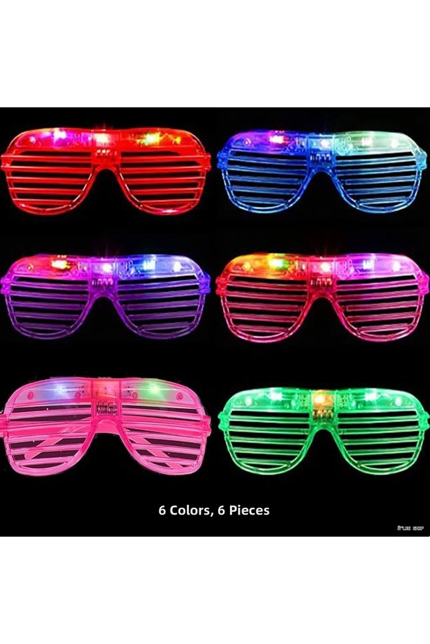 Ilkestor Lighted Led Party Glasses with Lighted Strip 6 Colors (183009) Set of 6