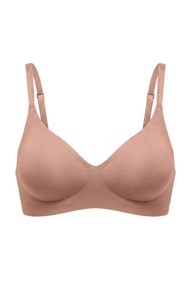 Mink Single Micro Wire Free Flat Throw Cap Bralette Bra Thmaw26Su00024