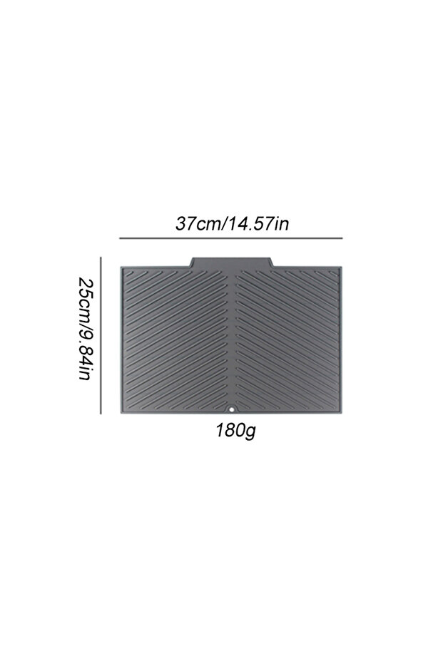 37x25cm 1 PCS Silicone Dish Drying Mat Silicone Draining Pad Diversion Opening Slope Dish Cup Storag