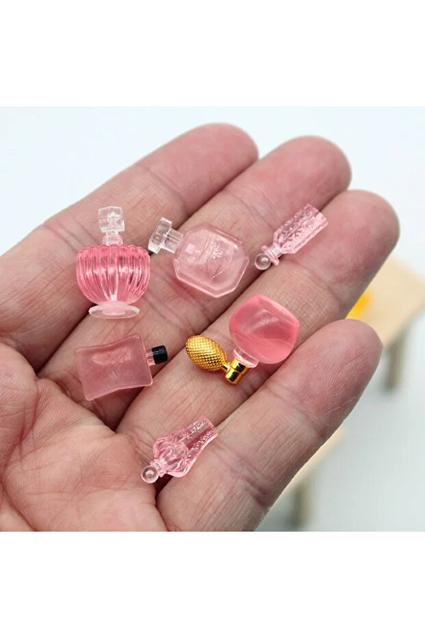 pink 6pcs mix Dollhouse perfume combination toy mini miniature model accessories