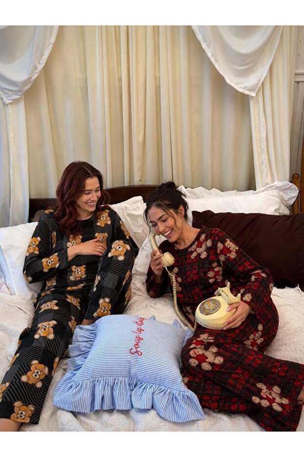 Women's 2-piece suede pajama set
