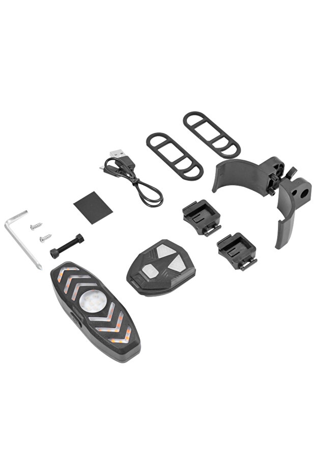 black Flashing Taillight With Horn Electric Scooter Light USB Rechargeable for Ninebot Max G30 Rear