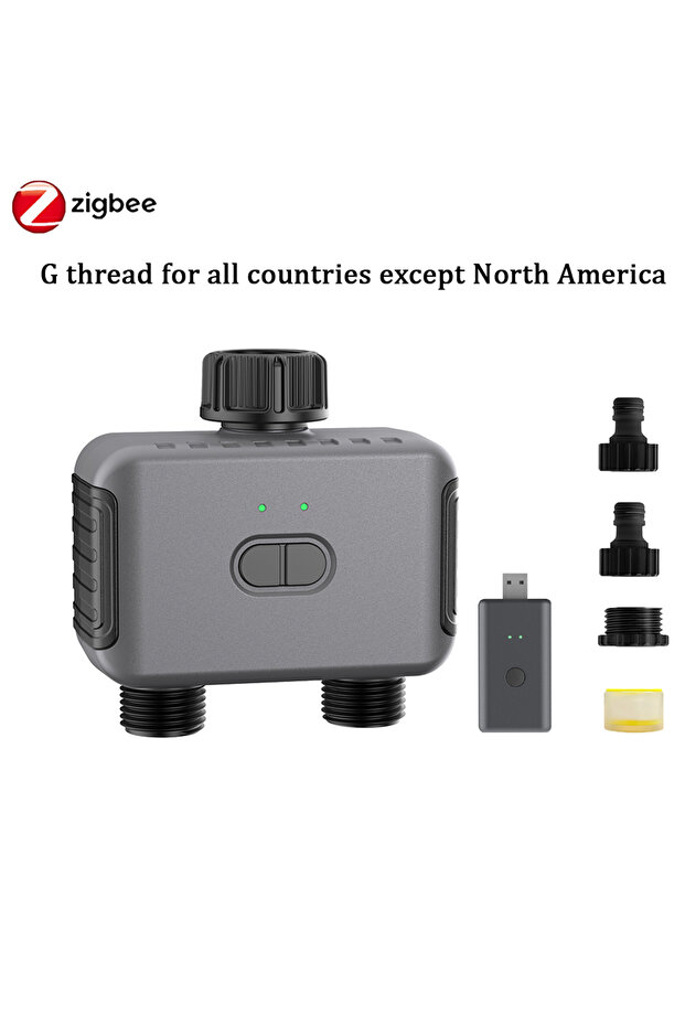 G thread Zigbee Insoma New Zigbee/Wifi Smart Water Timer 1/2 Ways Garden Drip Irrigation Watering Sy