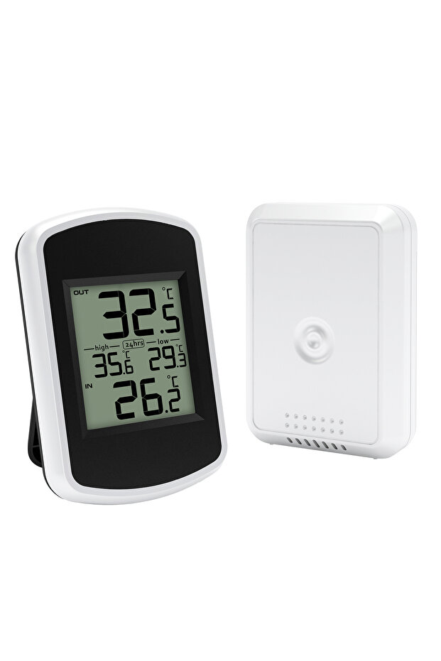 WS0047 Wireless Digital Thermometer -40℃~60℃ Wide Range 60s Auto Update Wall Mount/Stand Easy Read L