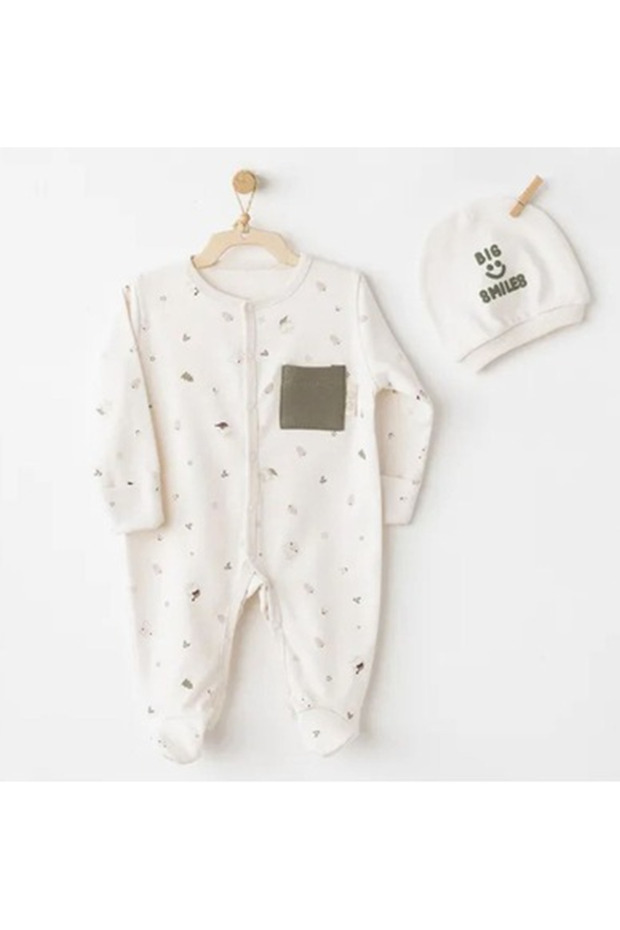 Baby Romper Set Ecru