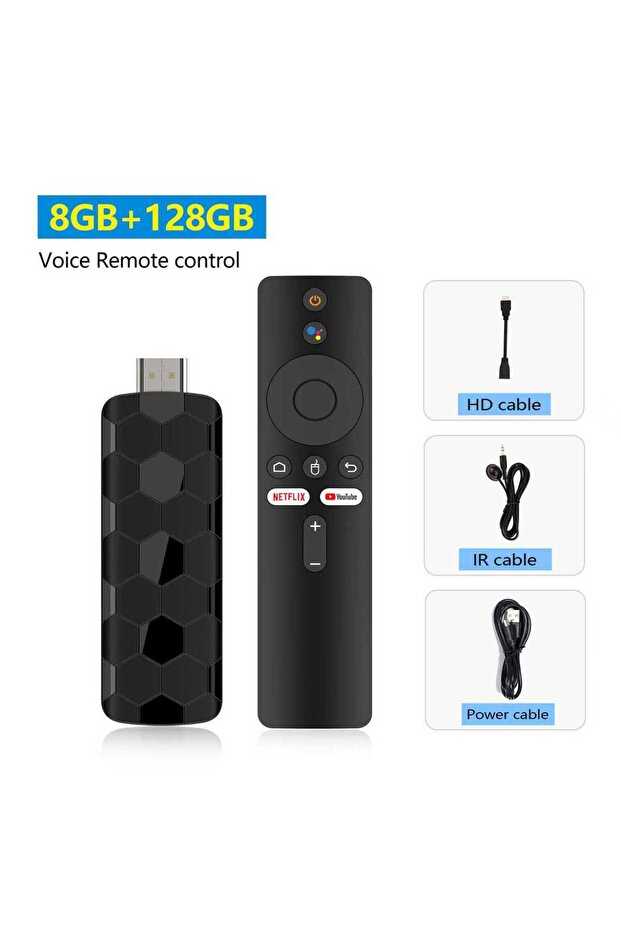 8GB 128GB 2025 New R3+ Smart Android TV Stick Rockchip RK3518 with Wifi6 Dual Brand 8GB 128GB 8K 3D