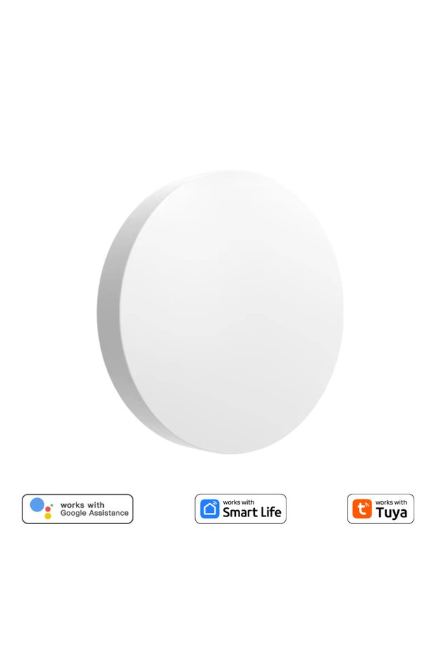 white Smart Button Scene Switch 3-Actions Wireless Button Zigbee for Smart Life Google/Alexa Remote