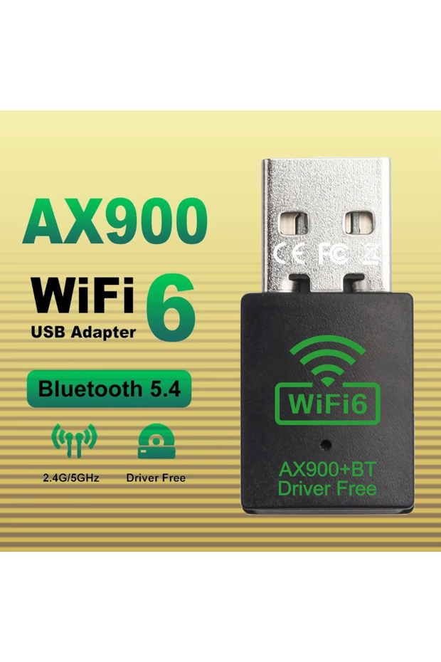 AX900 BT5.4 AX600/AX900 Mini USB WiFi 6 Bluetooth 5.4 Adapter 2in1 Dongle Dual Band 2.4G&5GHz USB Wi