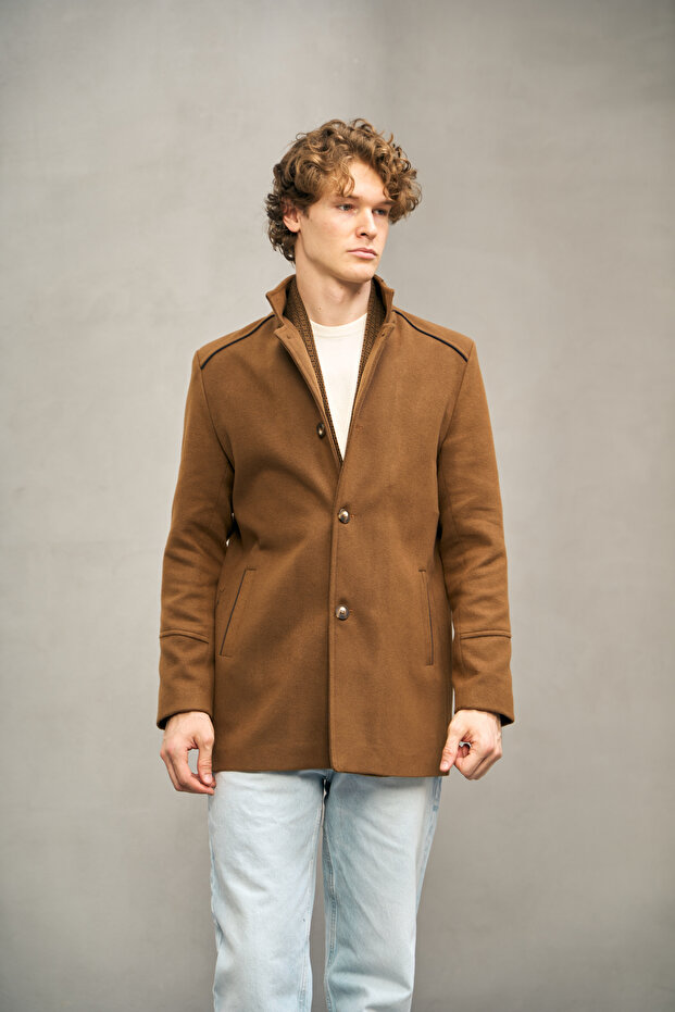 High Collar Ezel Shawl Collar Cashmere Coat