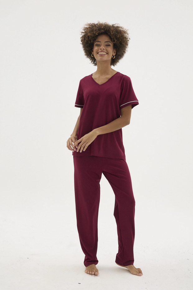 Kocabey Kkt-26162K Women's V-Neck Pajama Set
