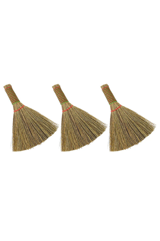 Broom 3PCS 3 Pcs Kitchen Cleaning Broom Home Brooms Small Hand-made Duster Portable Whisk Miscanthus