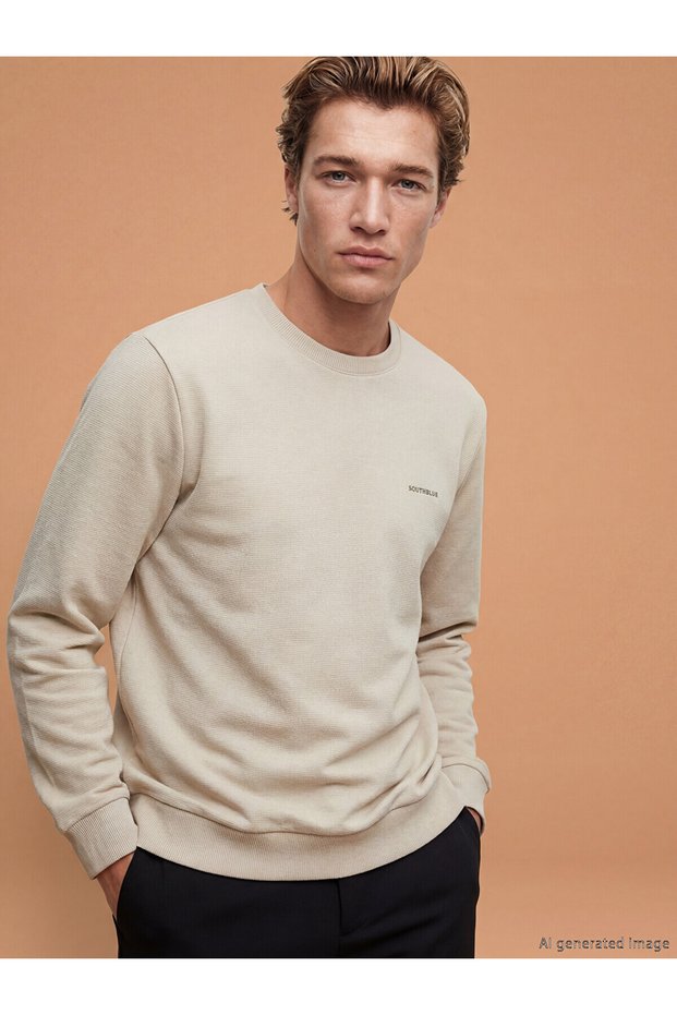Peak New Season Crew Neck Embroidered Men's Sweatshirt