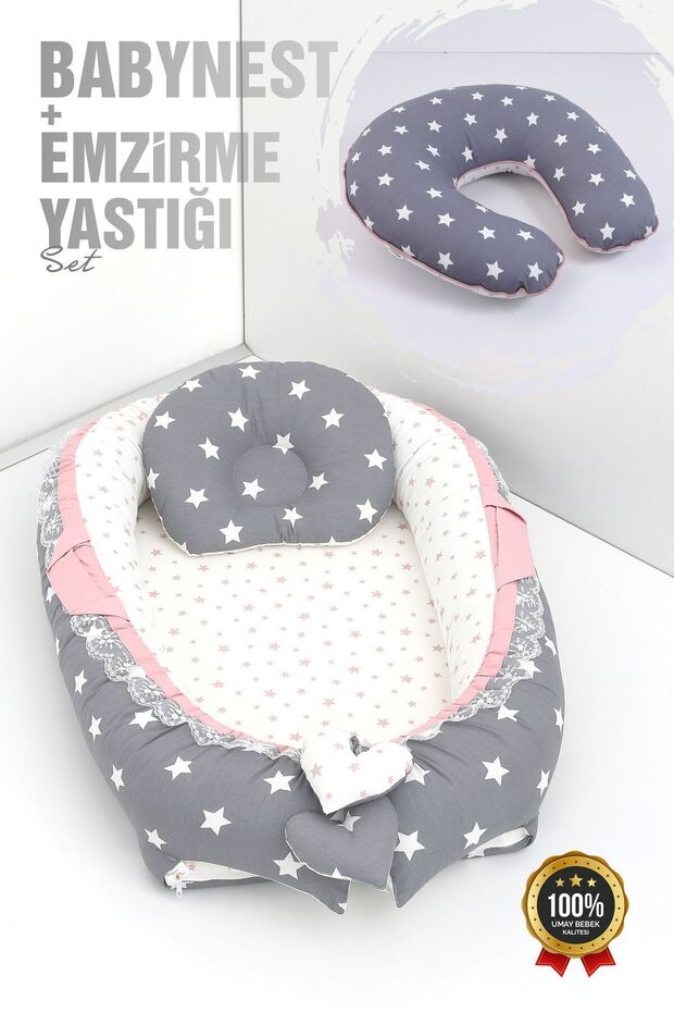 Babynest Baby Sleeping Bed 0-2 Years Old Breastfeeding Pillow 60X60 cm