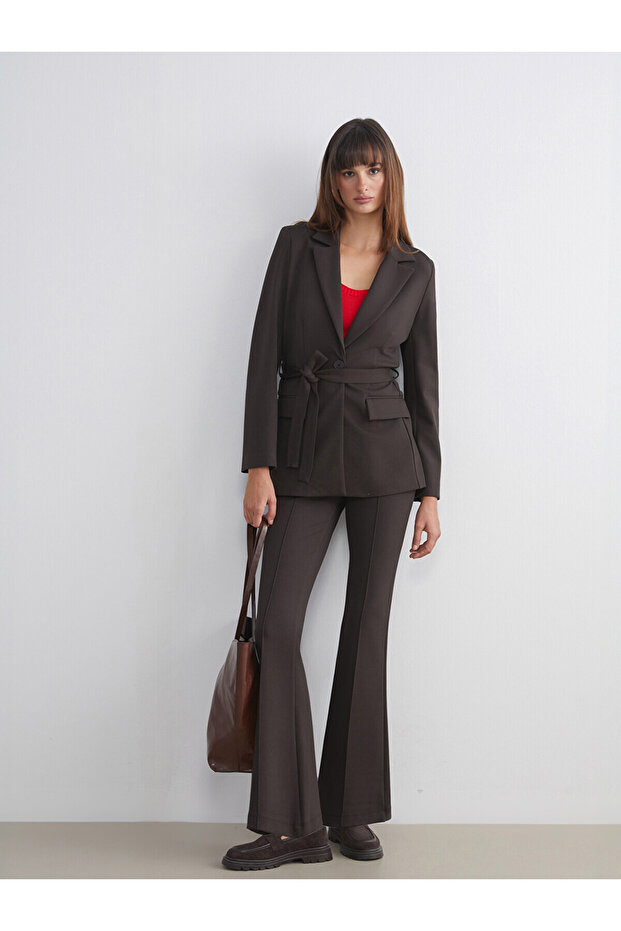 Elastic Waist Spanish Leg Women's Trousers