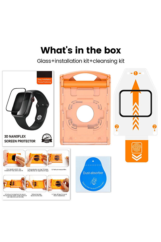 46mm Series 10 1 Film with Tool Screen Protector for Apple Watch 10 9 8 7 6 5 4 SE 46/42/45/41/44/40