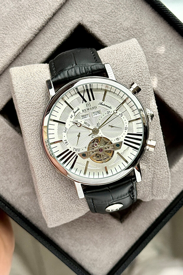 Rd333375M Leather Cord Automatic Men's Wristwatch