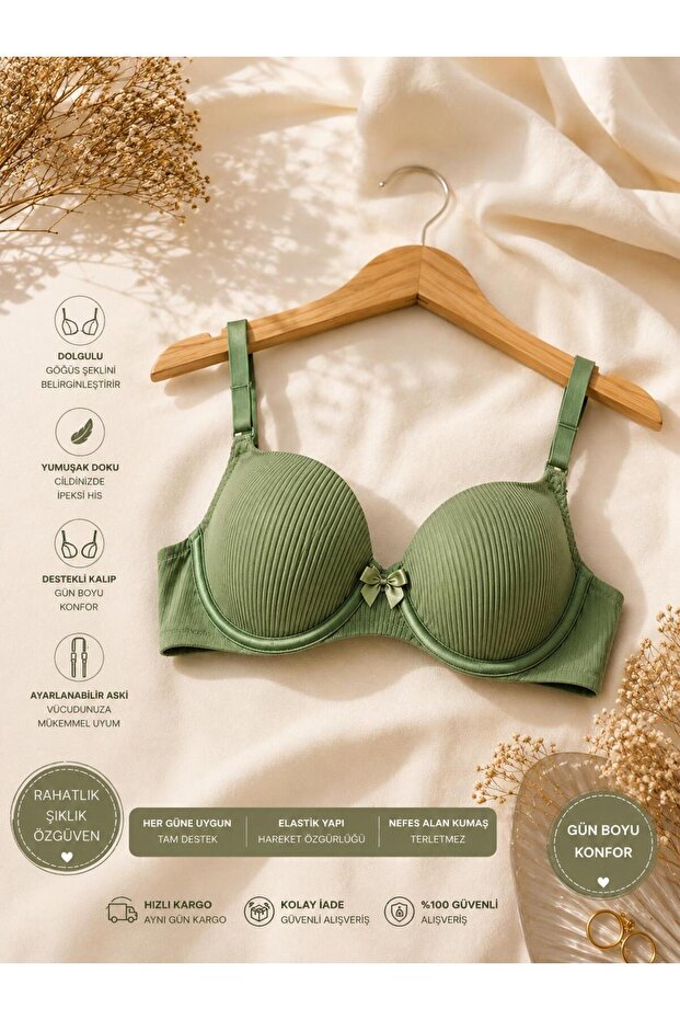 Double Push up Massage Padded Bra Single Piece