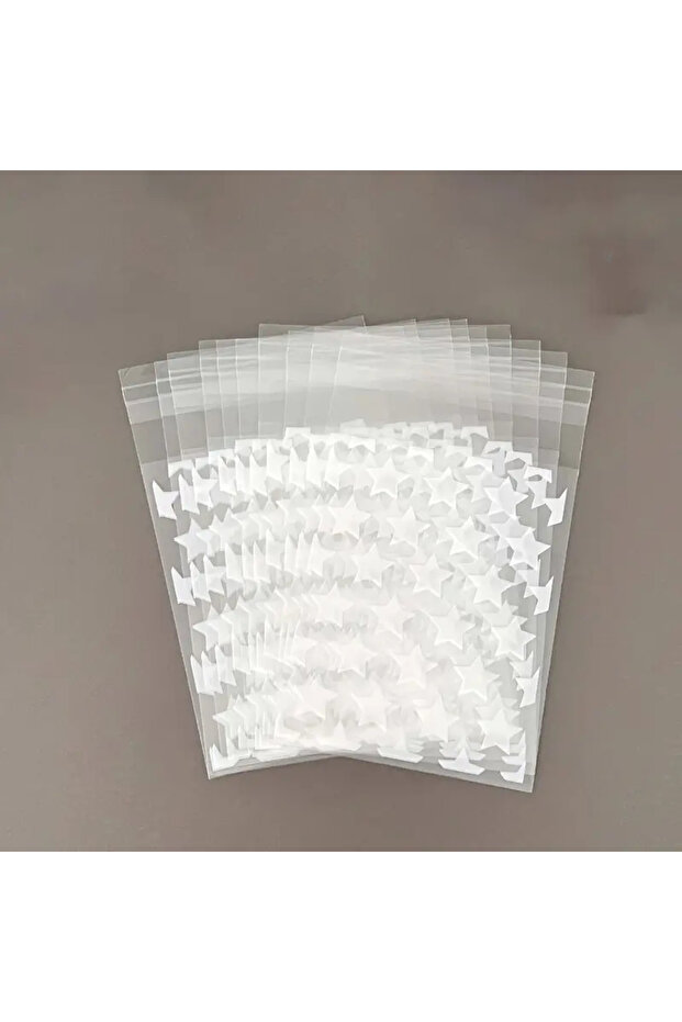 8x13cm Other White 100pcs 100 pcs Star self-adhesive Bag Essential Packaging Bag For Card Packaging