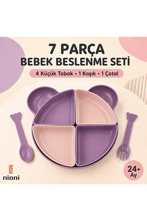 7-Piece Dinner Set/ Lilac-Purple