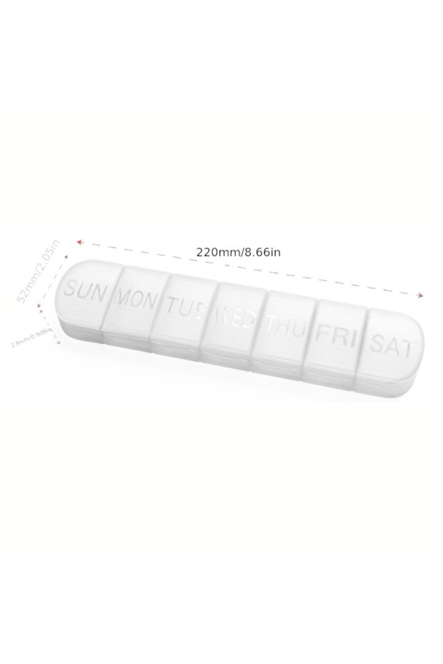white Weekly Pill Case Portable 7 Days Medicine Tablet Box Travel Drugs Storage Organizer Vitamin Fi