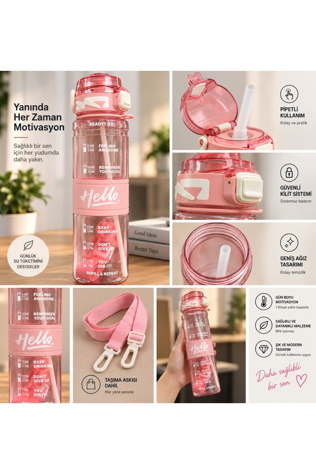 Hello Hanging Water Bottle Flask
