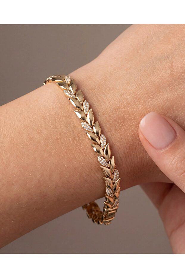 Leaf Model Stone Model Bracelet