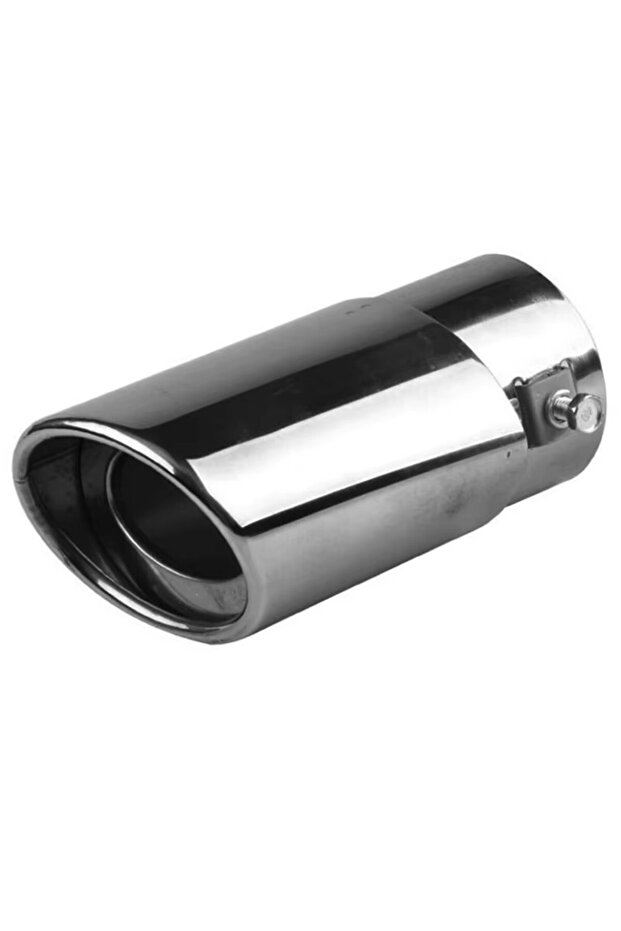 silver straight Universal Exhaust Tip 63mm Car Exhaust Outlet Stainless Car Tail Throat Exhaust Pipe