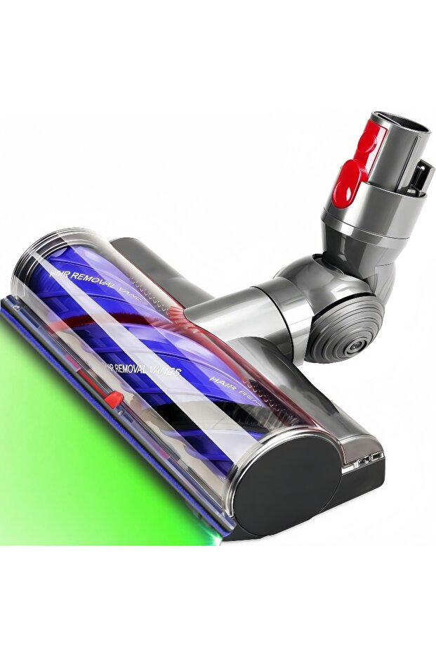 رأس بديل رمادي متوافق مع مكنسة Dyson V10 V11 V7 V8 V15 الكهربائية، دفع مباشر مع إضاءة LED