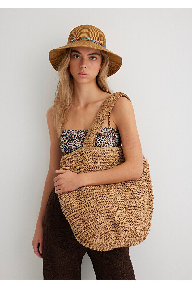 Beige Straw Bag 1913079-83859