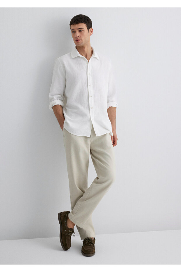 Beige Trousers 0010447-70144