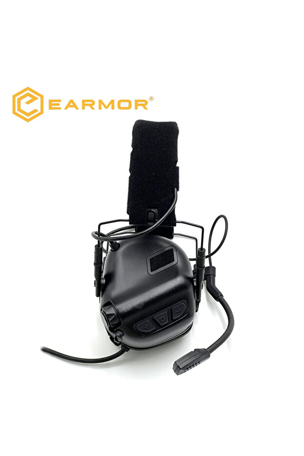 Black Headset EARMOR M32 SE(SE32) Tactical Shooting Headset Hunting Noise Reduction Earmuff with Hel