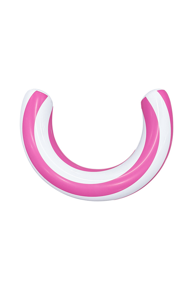 pink 1pc PVC Inflatable U-Shaped Pool Noodle Float, Striped Water Buoyancy Stick, Portable Swimming