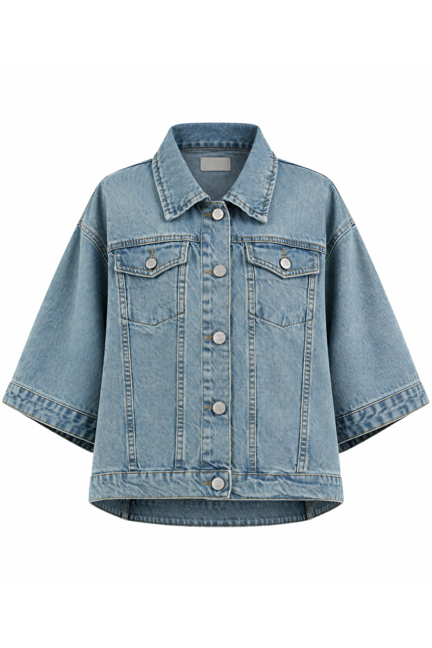 Blue Denim Poncho