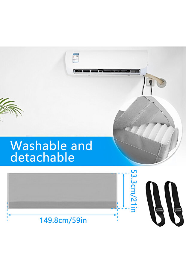 1Pc B Universal Air Conditioner Hose Cover Wrap Portable AC Hose Insulation Sleeve with Elastic Band