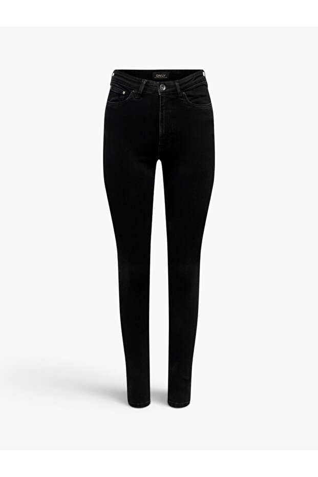 Onliconic Hw Sk Long Ank Dnm Noos Women's Black Denim Trousers - 15247810