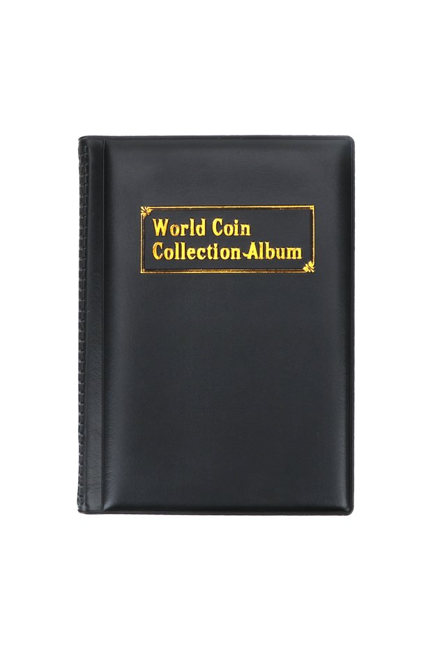 Black 120 Pieces Coins Album Multi-kinetic PVC Banknotes Coin Collection Book For Collectors Badge C