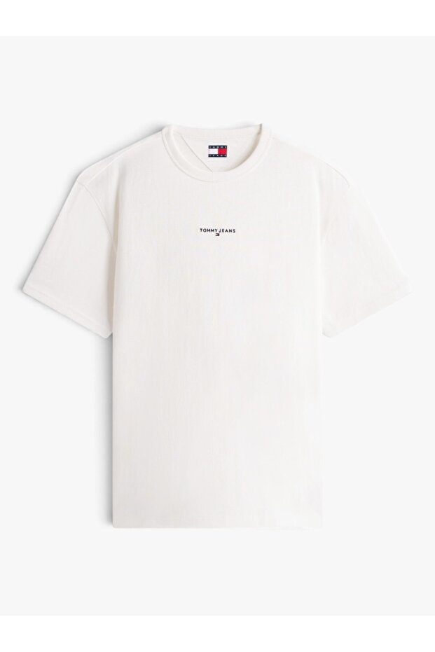 TJM RLX LINEAR LOGO TEE Erkek Beyaz T-Shirt - DM0DM21110