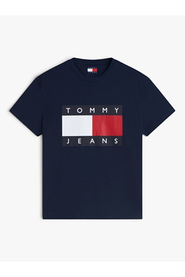 Tjm Reg Big Flag Ss Tee Ext Men's Blue T-Shirt - Dm0Dm22645