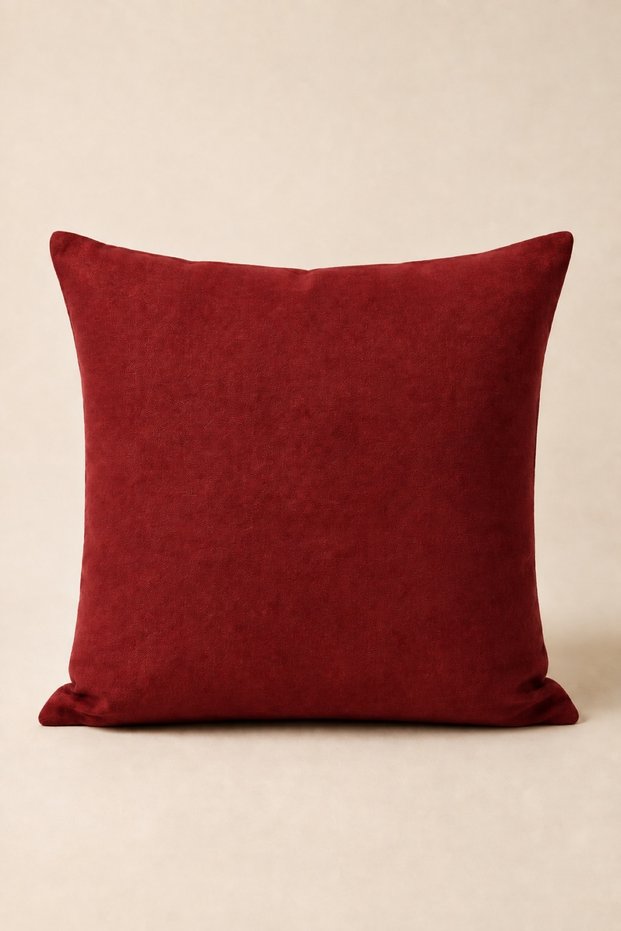 Barcelona Throw Pillow Cover Claret Red