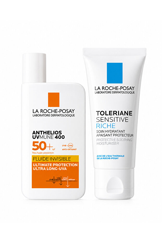 لاروش بوزيه أنثيليوس XL واقي شمس SPF 50 + توليريان سينسيتيف ريتش 40 مل
