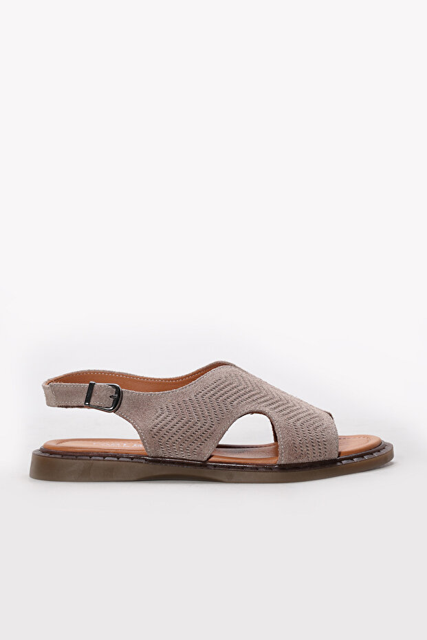 Genuine Leather Mink Suede Women's Classic Sandals 227Za2627