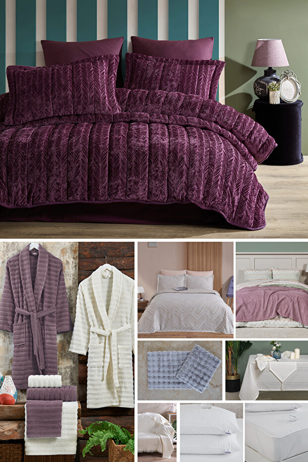 Dowry Package 48 Pieces Velvet Comfort Royal Plum