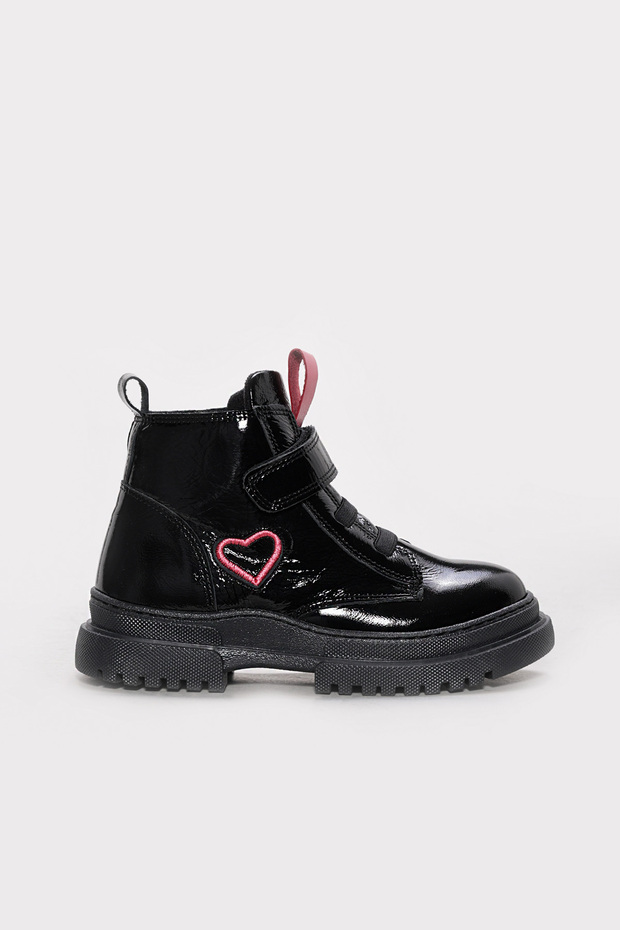 Genuine Leather Black Patent Leather Pink Girls' Classic Boots 157Sxa2994