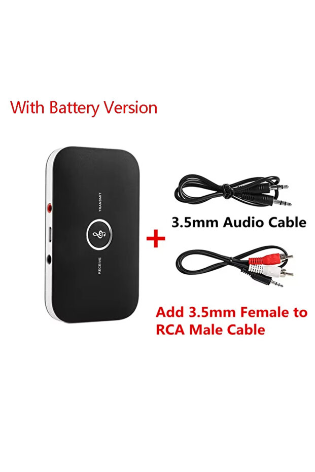 جهاز إرسال واستقبال صوتي بلوتوث 5.0 من VIKEFON مع كابل RCA ومقبس AUX 3.5 ملم