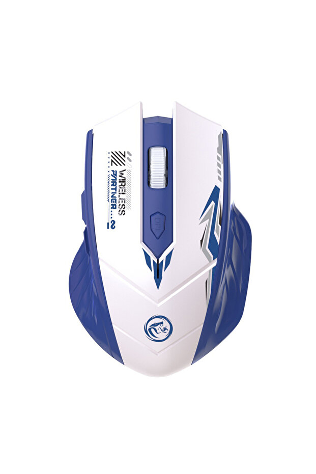 kebidumei Blue 2.4G Wireless Mouse Dual-Mode Bluetooth Mouse 6Buttons Silent Gaming Mice Rechargeabl