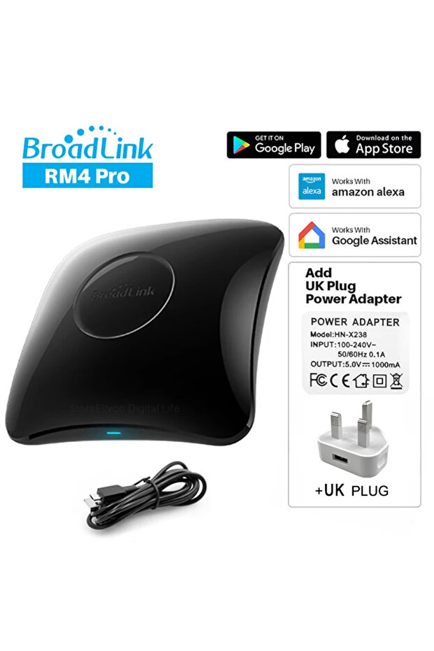 Add UK Plug Original Broadlink RM4 Pro IR RF WIFI Universal Smart Remote Control RM4Pro SmartHome Au