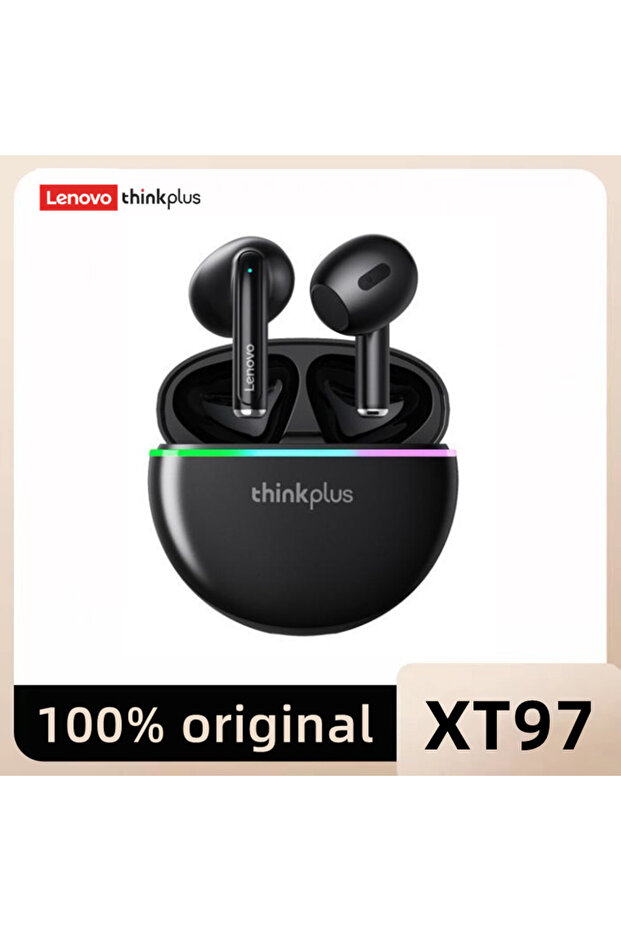 Lenovo XT97 black1 Lenovo XT97 Bluetooth Wireless Headphones With Flash Led Light Bluetooth Earphon